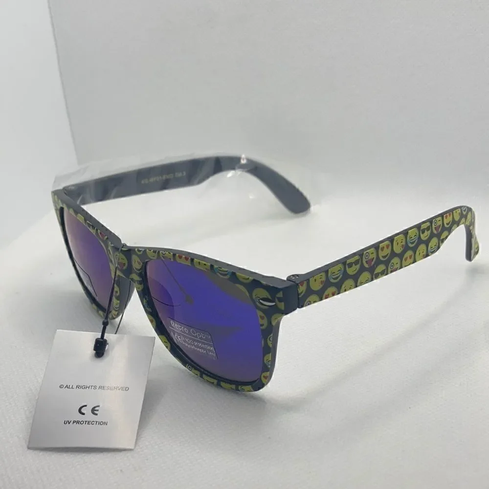 Retro Kids Emoji Mirrored Sunglasses